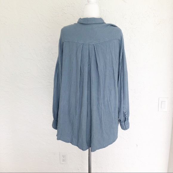 Free People Hidden Valley Button Down Shirt Large - Picture 5 of 8